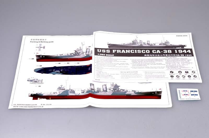 1/350 Trumpeter USS San Francisco CA38 Heavy Cruiser 1944