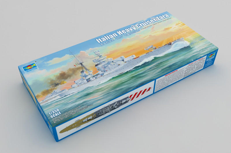Trumpeter 1/350 RN Zara Modellbausatz – Italienisches Schlachtschiff, 460 Teile + Photoätzteile, Länge 522,3 Mm
