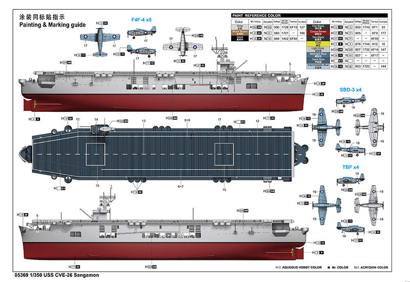 1/350 Trumpeter USS Sangamon CVE-26 Escort Carrier - Squadron.com