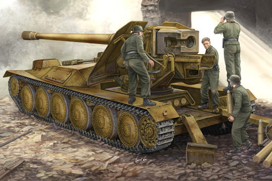 1/35 Trumpeter German Krupp 1 12.8cm PaK 44 Waffentrager Weapons