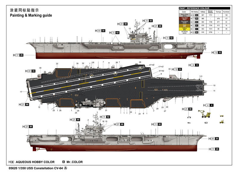 1/350 Trumpeter USS Constellation CV64 Aircraft Carrier