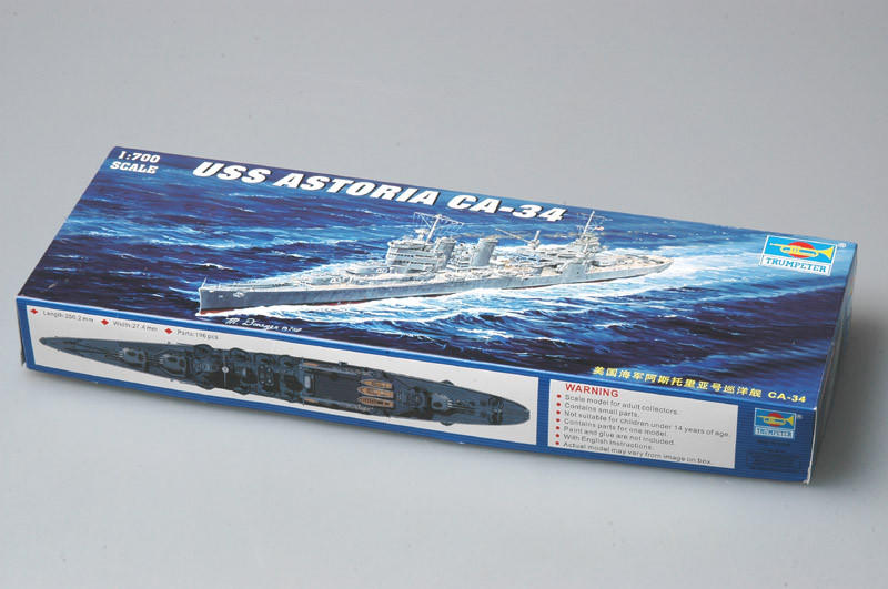 トランペッター 1/700 アメリカ海軍 重巡洋艦 アストリア CA-34 1/700 Trumpeter USS Astoria CA34 Heavy Cruiser 1942