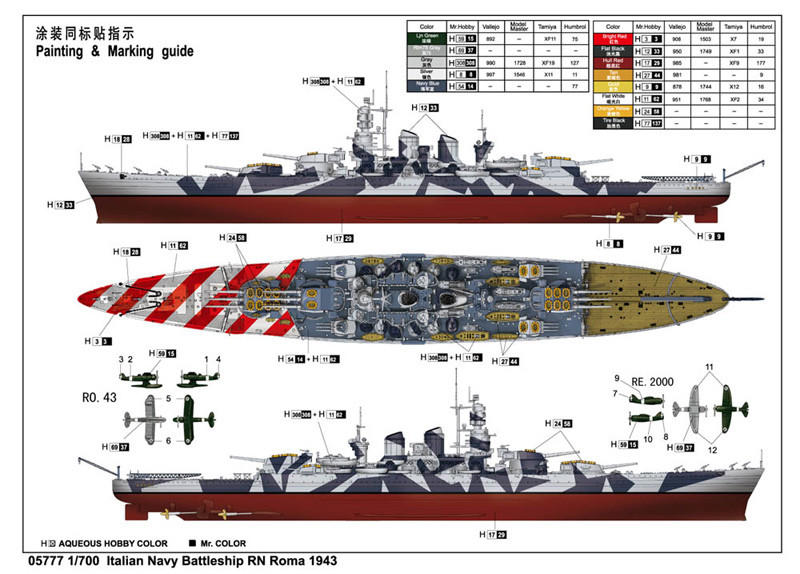 (未使用･未開封品)　Trumpeter 1:700 - Italian Navy Battleship Rn Roma 1943 tu1jdyt 1/700 Trumpeter RN Roma Italian Navy Battleship 1943 - Squadron.com
