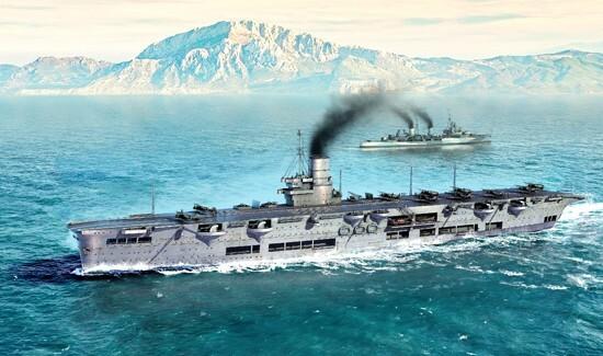 HP models 1/700 WWⅡHMS ARK  1/700 Trumpeter HMS Ark Royal Aircraft Carrier 1939 - Squadron.com