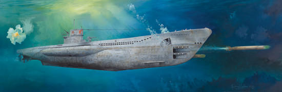 1/48 Trumpeter German DKM Type VIIC U552 U-Boat w/48 Figures