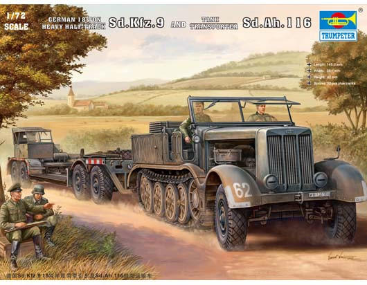 1/72 Trumpeter German SdKfz 9 (18t) Halftrack w/SdAh116 Trailer
