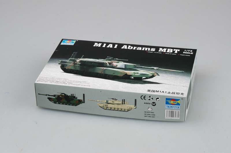 Maquette Char M1A1 Abrams Avec Rouleau Démineur - Trumpeter échelle 1/72 - NEUVE