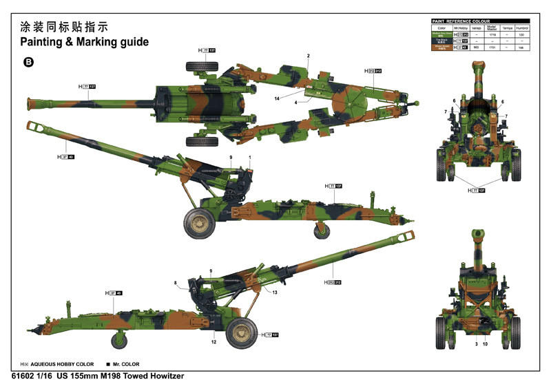 US 155mm M198 Towed Howitzer 1/16スケール 1/16 i Love Kit US 155mm M198 Towed Howitzer - Squadron.com