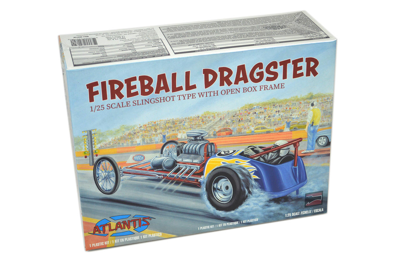 1/24 Atlantis Models Fireball Slingshot Dragster Plastic Model Kit