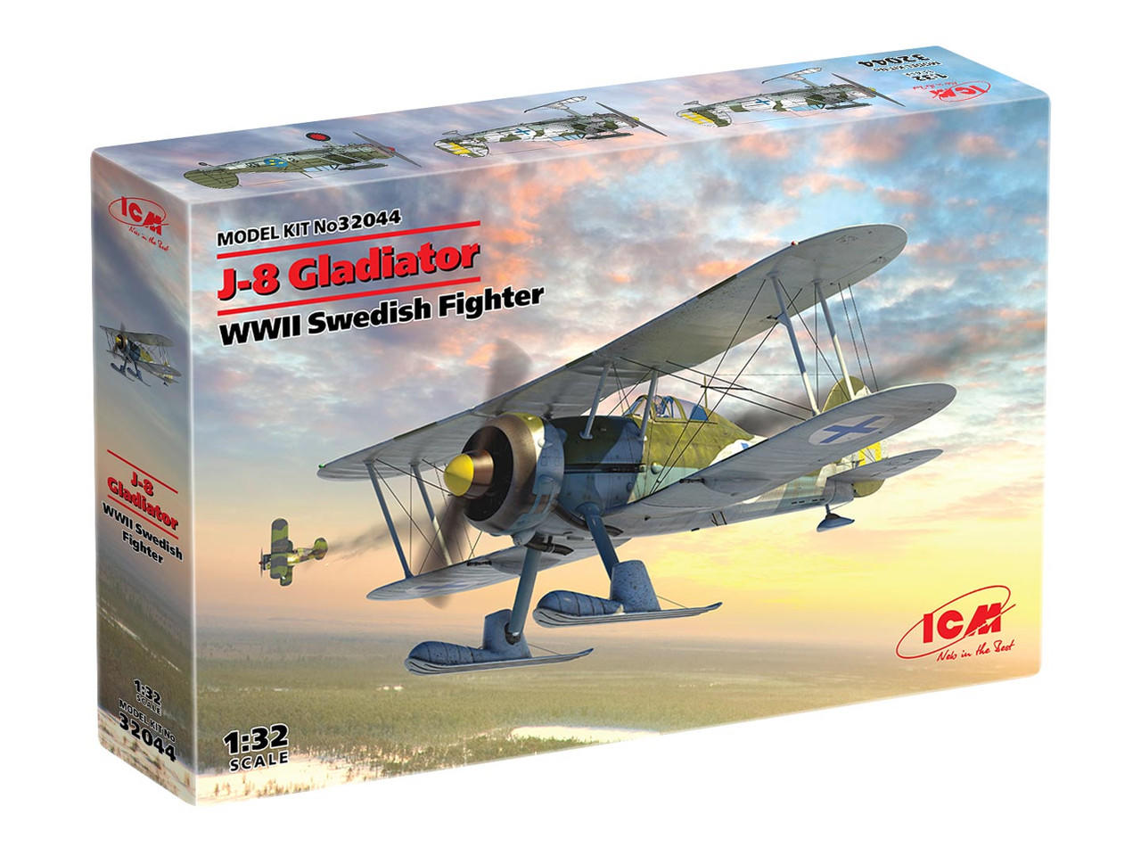 1/32 ICM J-8 Gladiator, WWII Swedish Fighter - Squadron.com