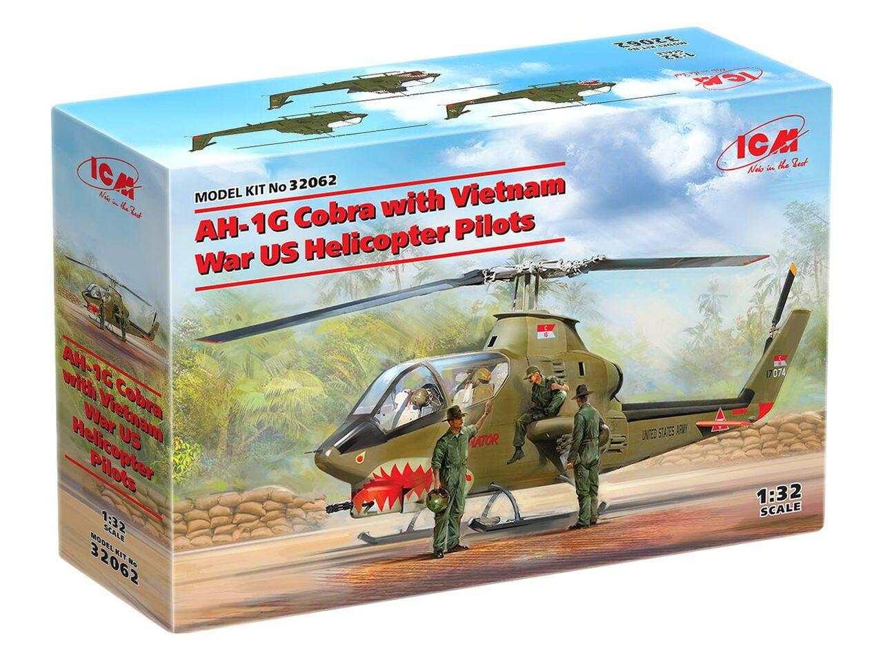 1/32 ICM AH-1G Cobra with Vietnam War US Helicopter Pilots