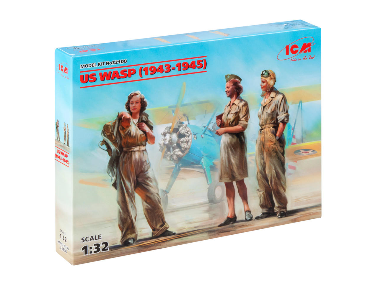 1941’s★ アメリカ軍女性パイロット部隊 WASP★ブレス★WW2 1/32 ICM US WASP Female Pilots WWII (1943-1945) (3 figures