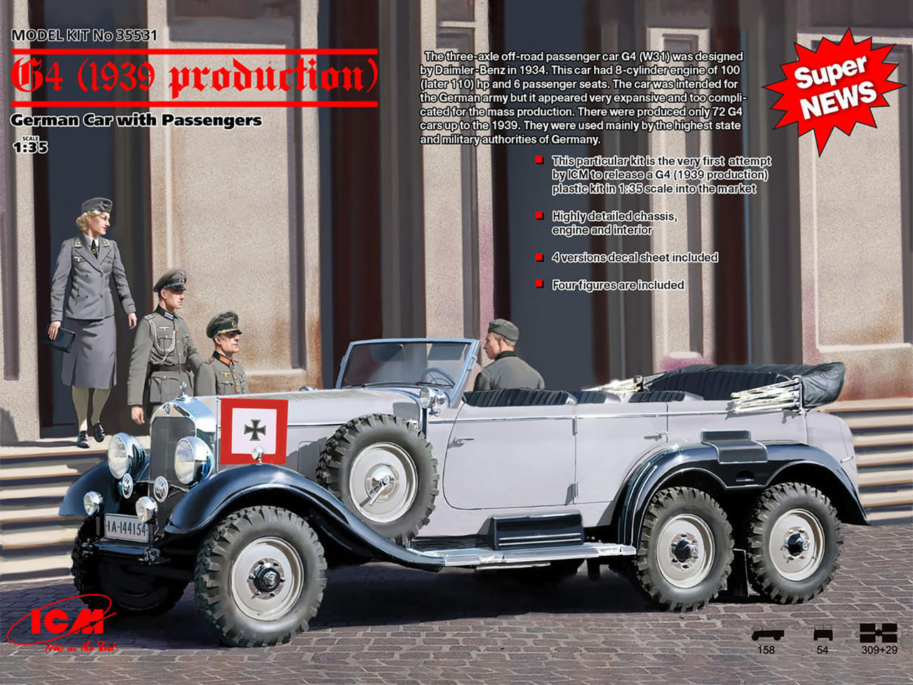 1/35 ICM G4 (1939 production), German Car with Passengers (4