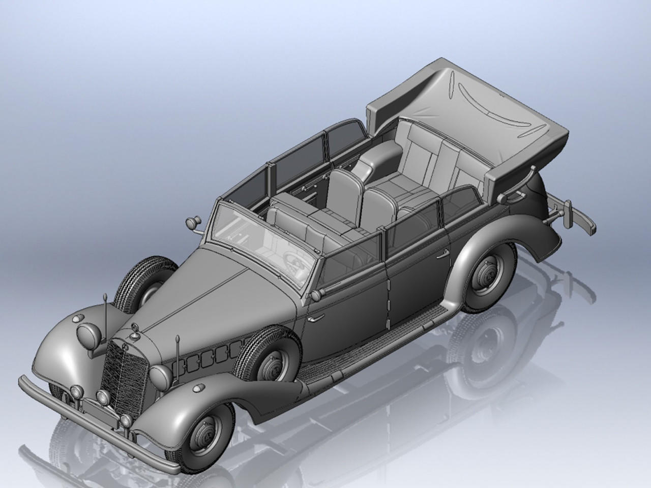1935 mercedes benz typ770模型 1935 mercedes benz typ770模型 Franklin Mint 1:24 diecast