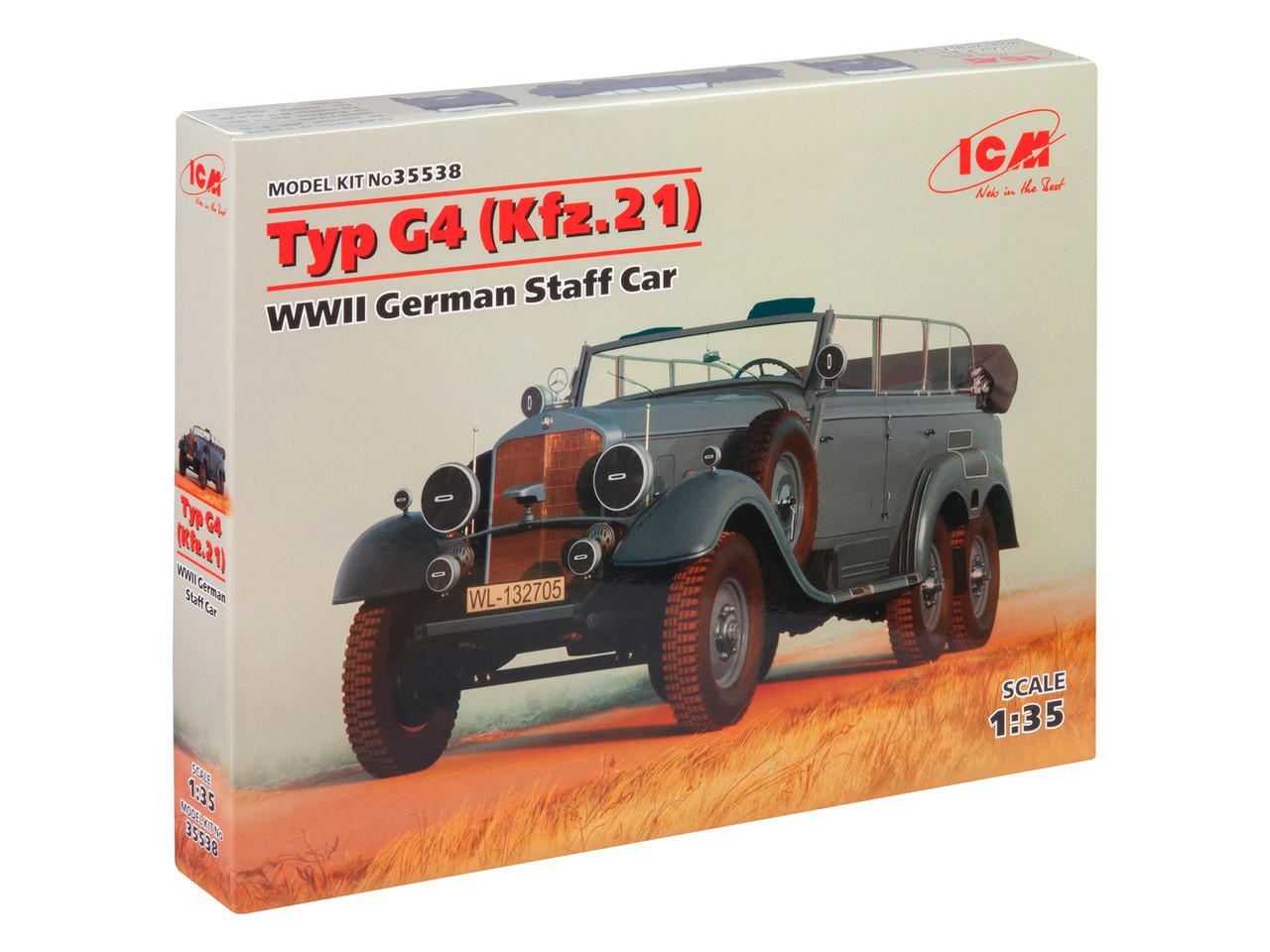 1/35 ICM Typ G4 (Kfz.21), WWII German Staff Car - Squadron.com