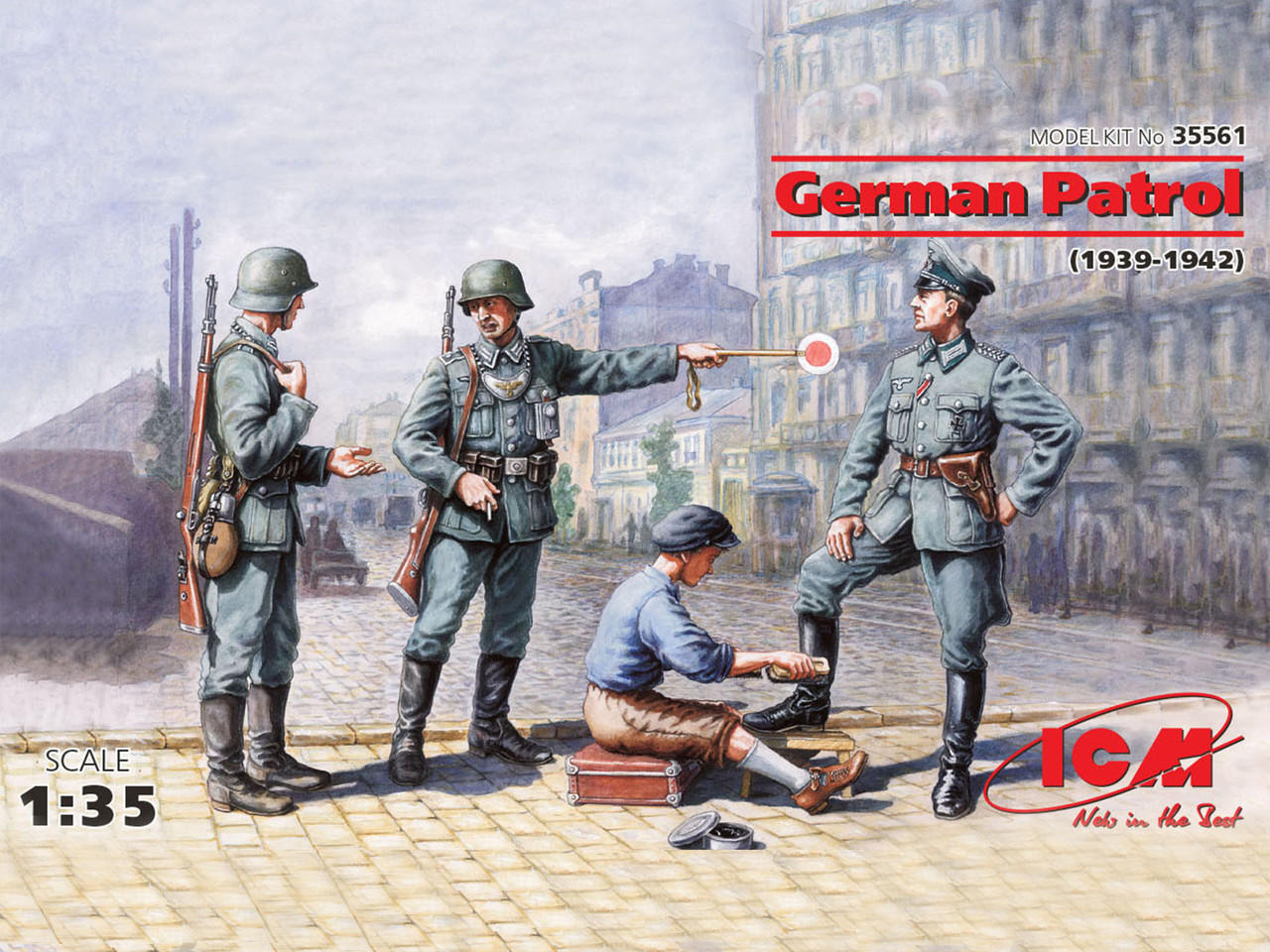 1/35 ICM German Patrol (1939-1942) (4 figures - 1 officer, 2
