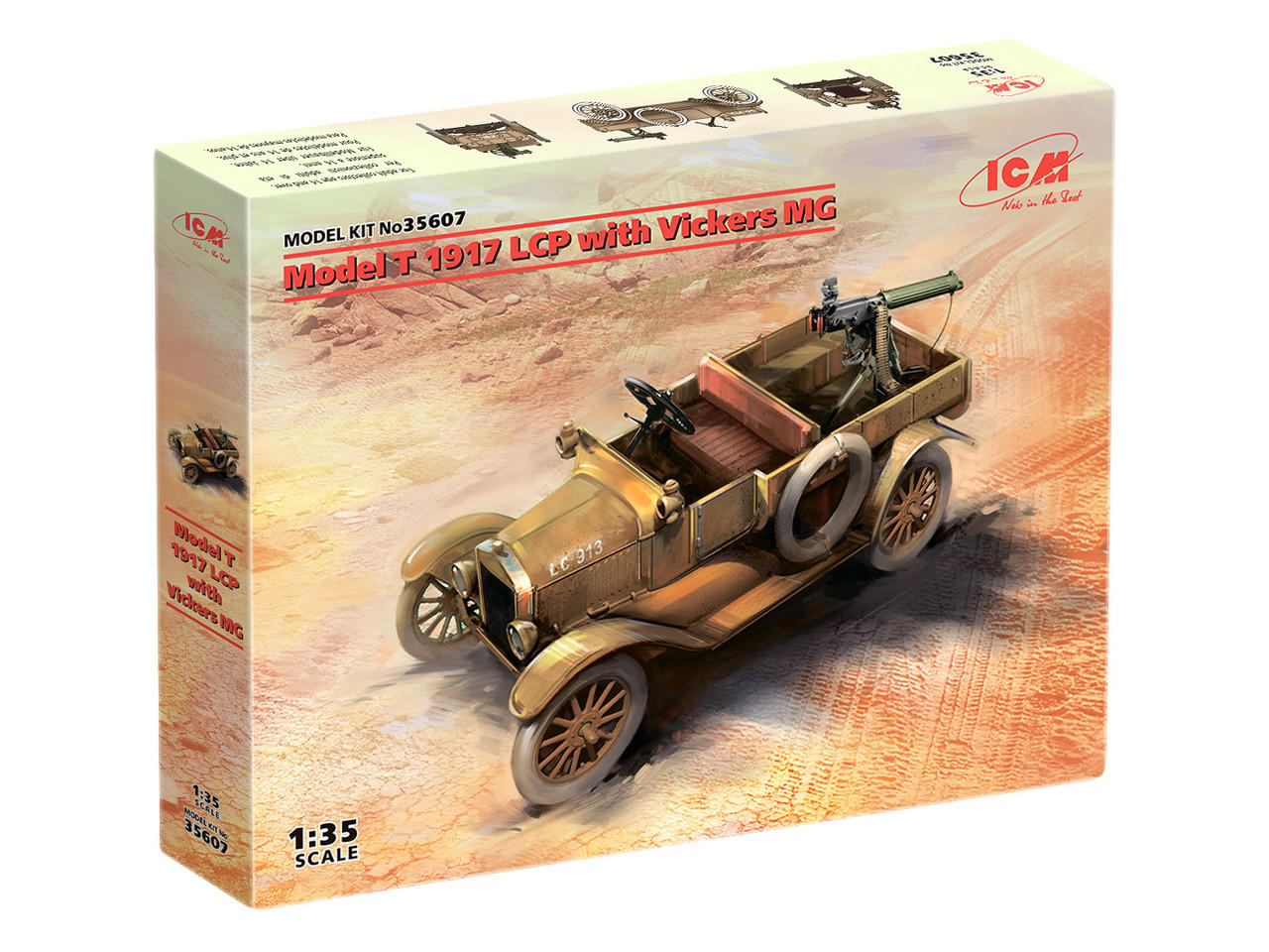 1/35 ICM Model T 1917 LCP with Vickers MG, WWI ANZAC Car