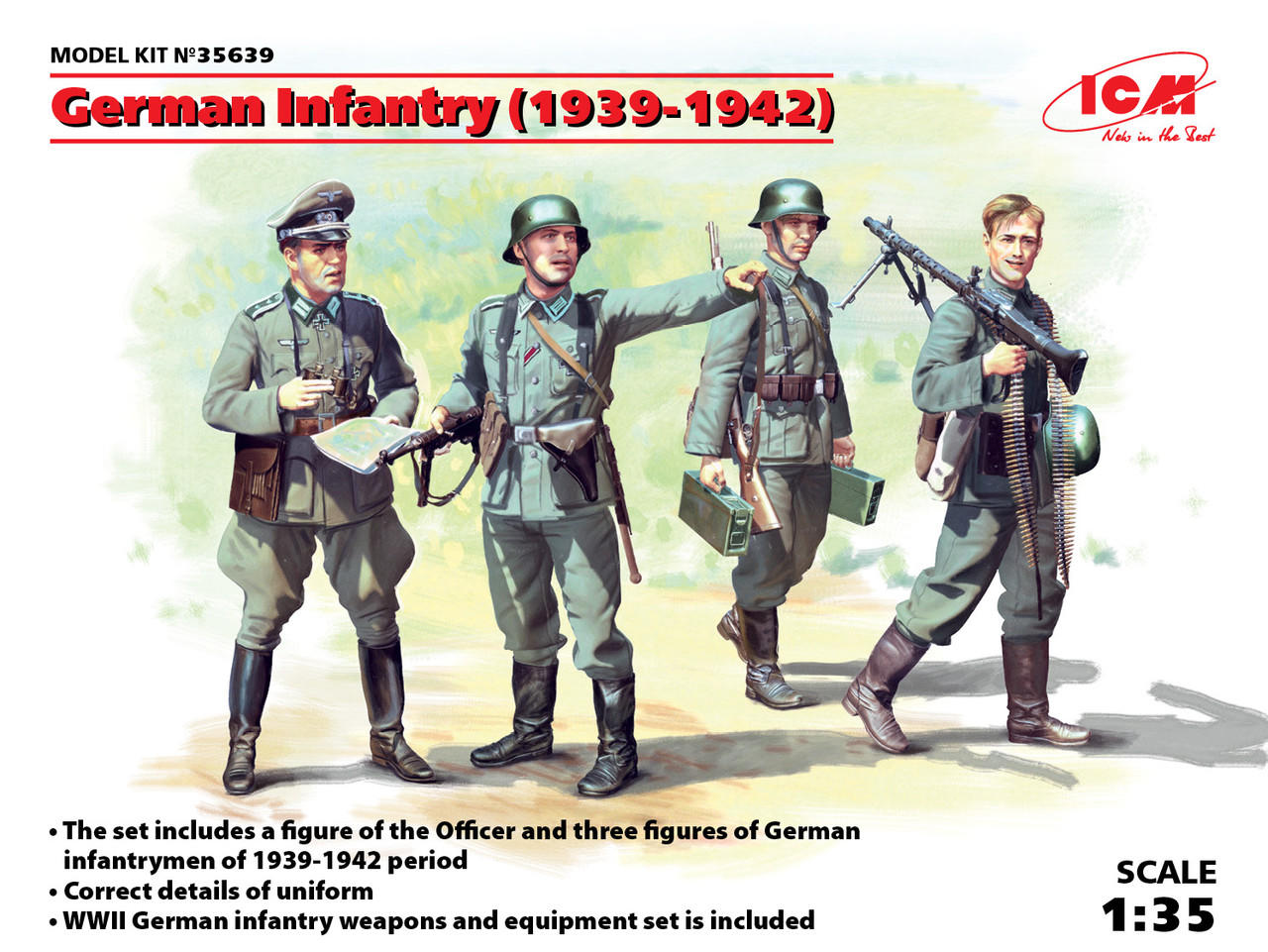 1/35 ICM German Infantry (1939-1942) (4 figures) - Squadron.com