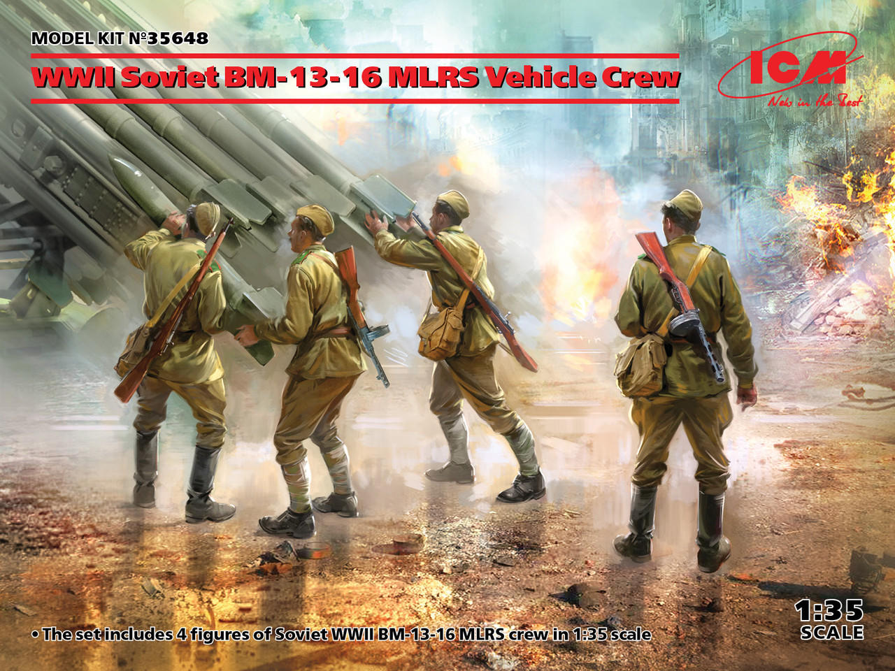 1/35 ICM WWII Soviet BM-13-16 MLRS Vehicle Crew - Squadron.com