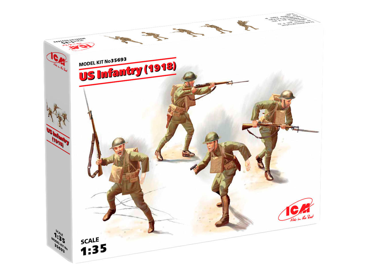 1/35 ICM US Infantry (1918) (4 figures) - Squadron.com