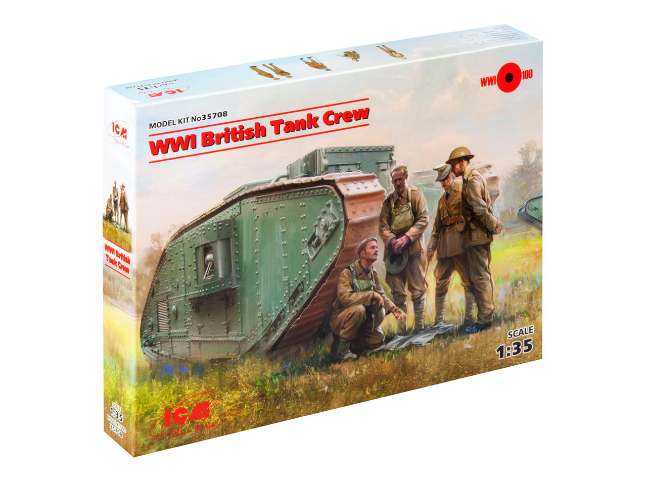 1/35 ICM WWI British Tank Crew (4 figures) - Squadron.com
