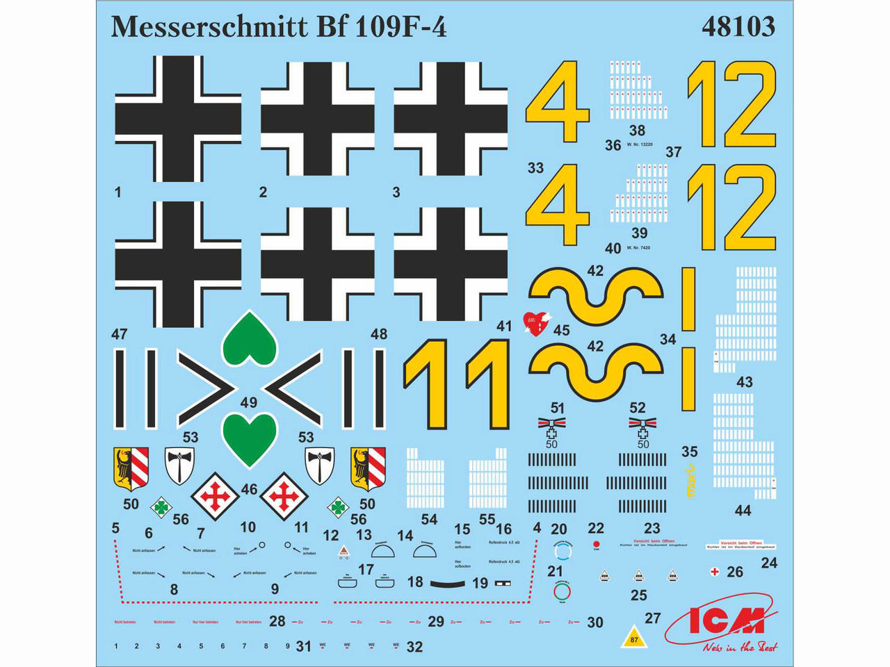 1/48 ICM Messerschmitt Bf 109F-4, WWII German Fighter - Squadron.com