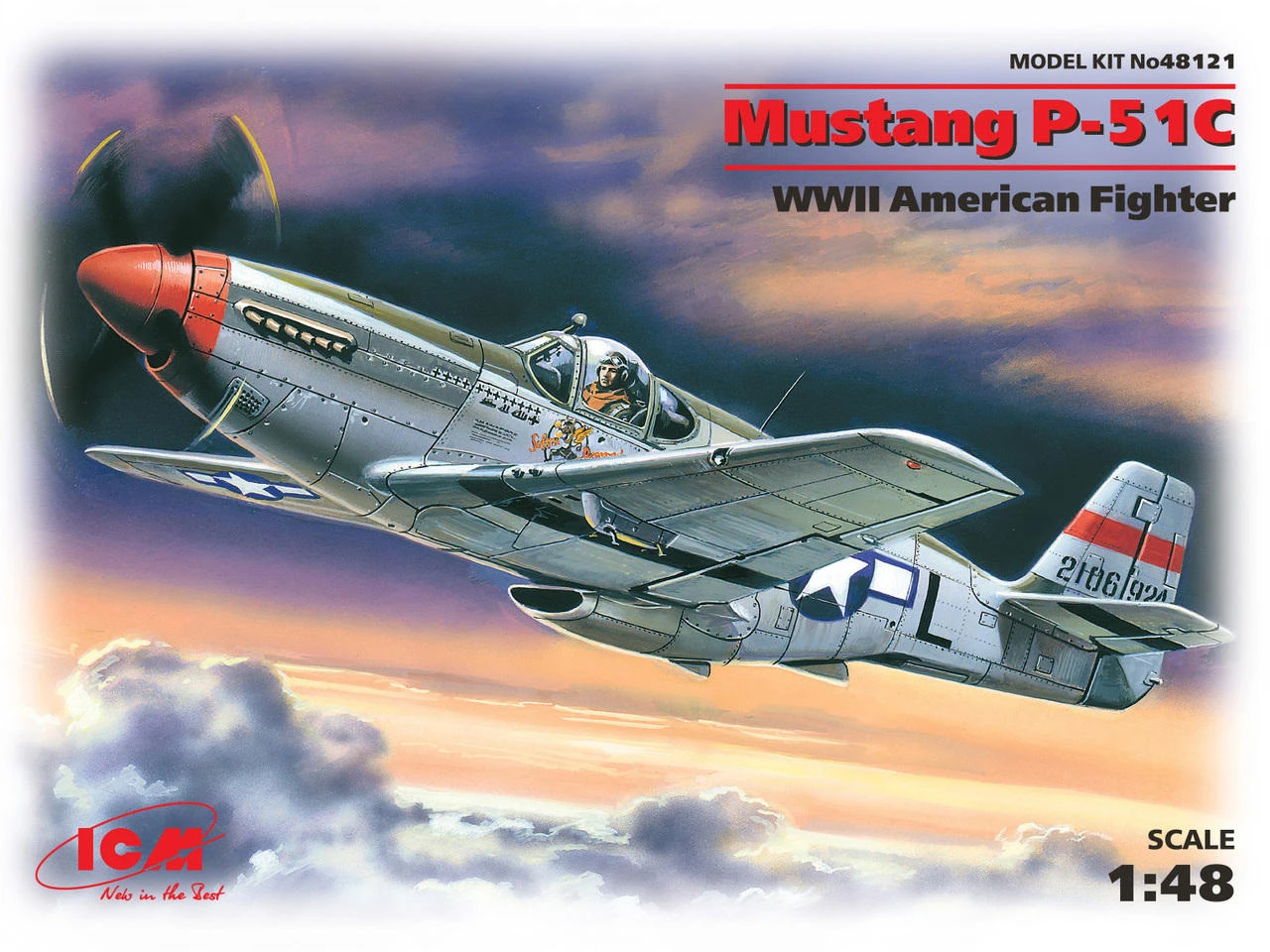 1/48 ICM Mustang P-51C, WWII American Fighter - Squadron.com