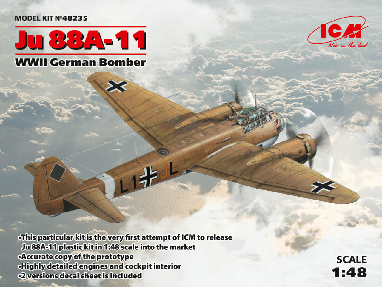 1/48 ICM Ju 88A-11, WWII German Bomber - Squadron.com