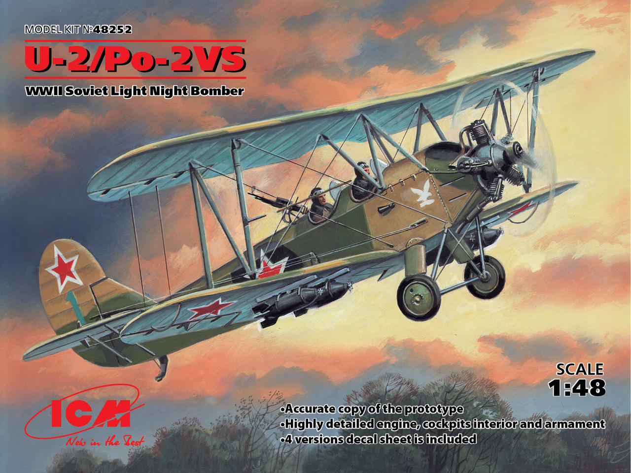 1/48 ICM U-2/Po-2VS, WWII Soviet Night Light Bomber - Squadron.com