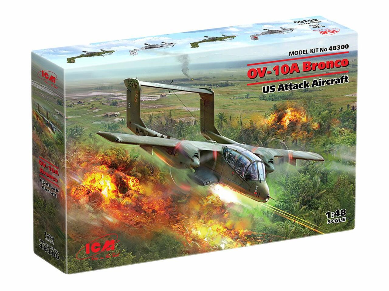 1/48 ICM OV-10A Bronco US Attack Aircraft Plastic Model Kit