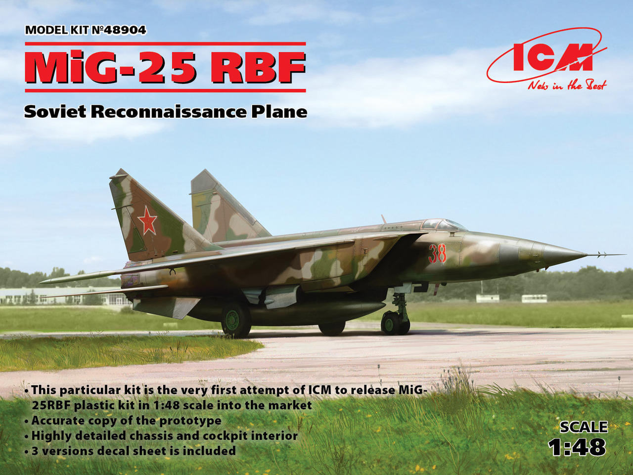 ICM 1/48 ミグ MiG-25 RB 1/48 ICM MiG-25 RBF, Soviet Reconnaissance Plane - Squadron.com