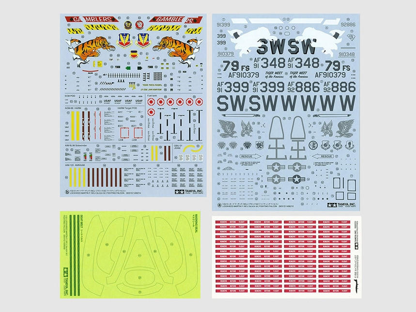 1/32 Tamiya F-16Cj Fighting Falcon Plastic Model Kit - Squadron.com