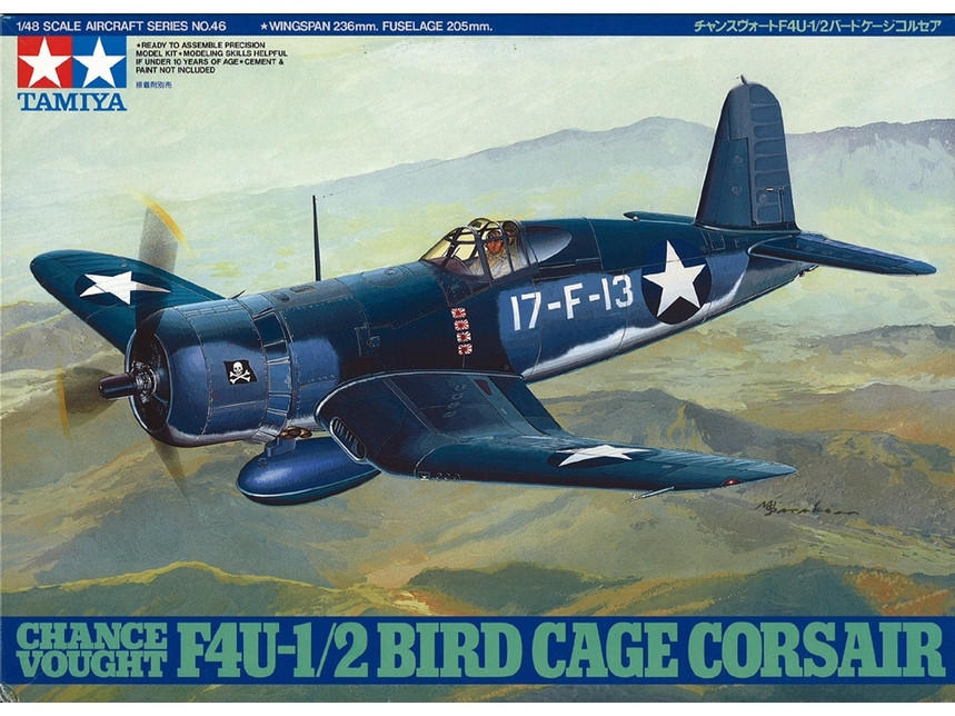 1/48 Tamiya F-4U1/2 Birdcage Corsair Plastic Model Kit - Squadron.com