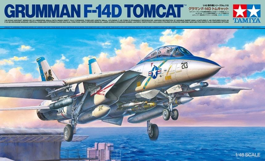 1/48 Tamiya Grumman F-14D Tomcat Plastic Model Kit - Squadron.com