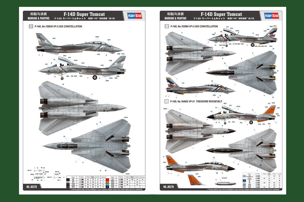1/72 Hobby Boss F-14D Super Tomcat - Squadron.com
