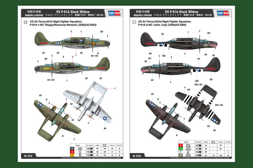 1/72 Hobby Boss US P-61A Black Widow - Squadron.com