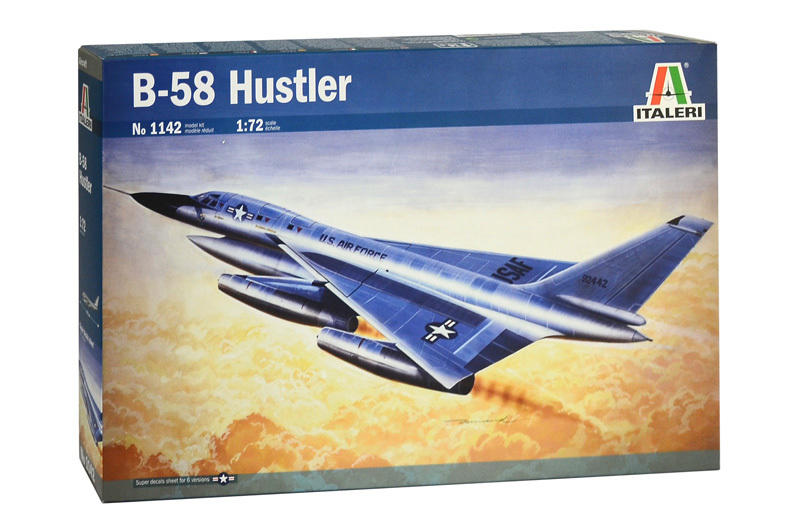 航空機・ヘリコプター ITALERI 1/72 B58 HUSTLER 1/72 Italeri B58 Hustler Supersonic Strategic Bomber Plastic Model