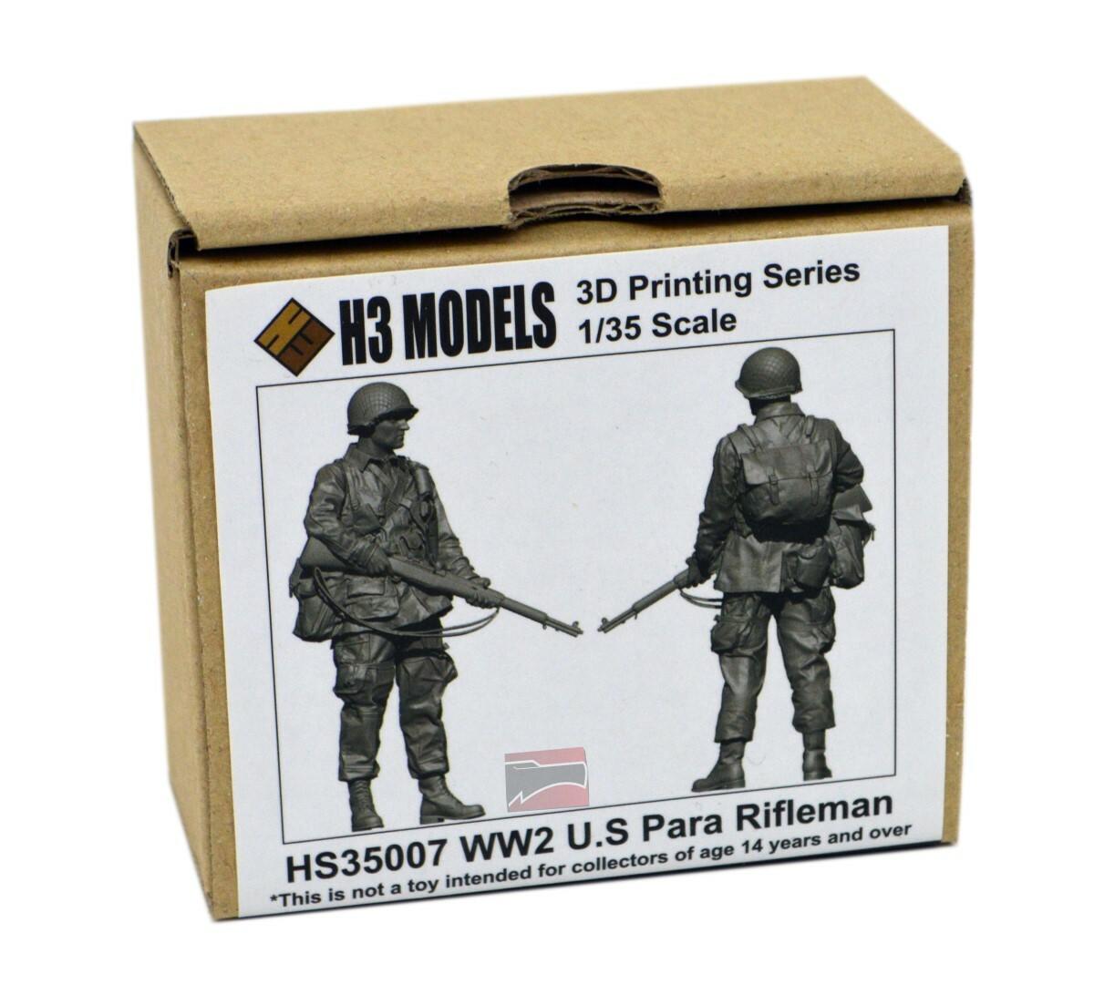 1/35 H3 Models WW2 US Paratrooper Rifleman Resin Model Kit 