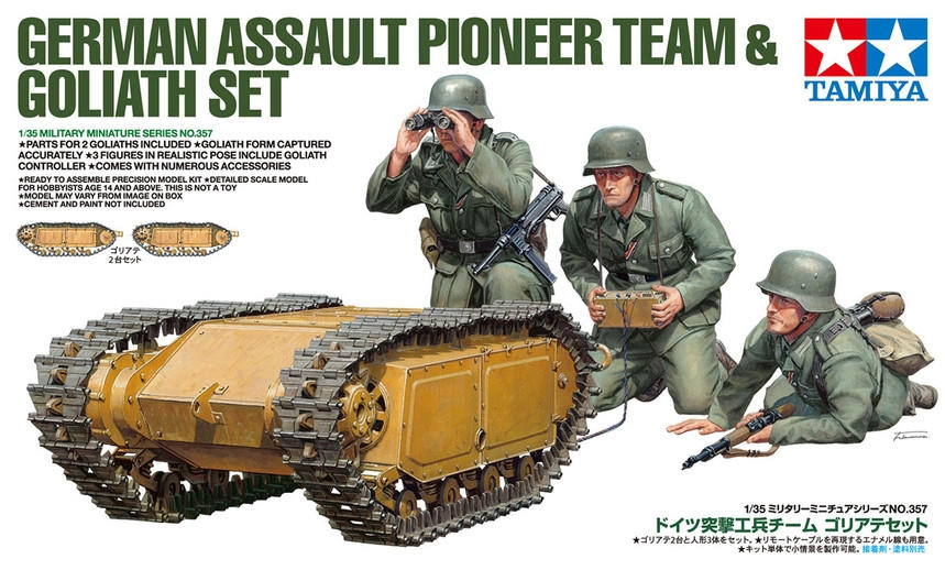 1/35 Tamiya German Assault Pioneer Team (x3) & Goliath Tracked