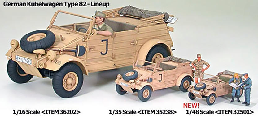 TAMIYA ドイツ軍 KÜBELWAGEN TYPE 82 1/16スケール 1/16 German Type 82 Kubelwagen Africa Corps - Squadron.com