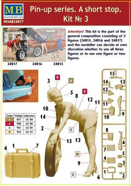 Kit Maquette Figurine Pin-up Series A Short Stop - Master Box Ltd, Neuf, Référence 6189