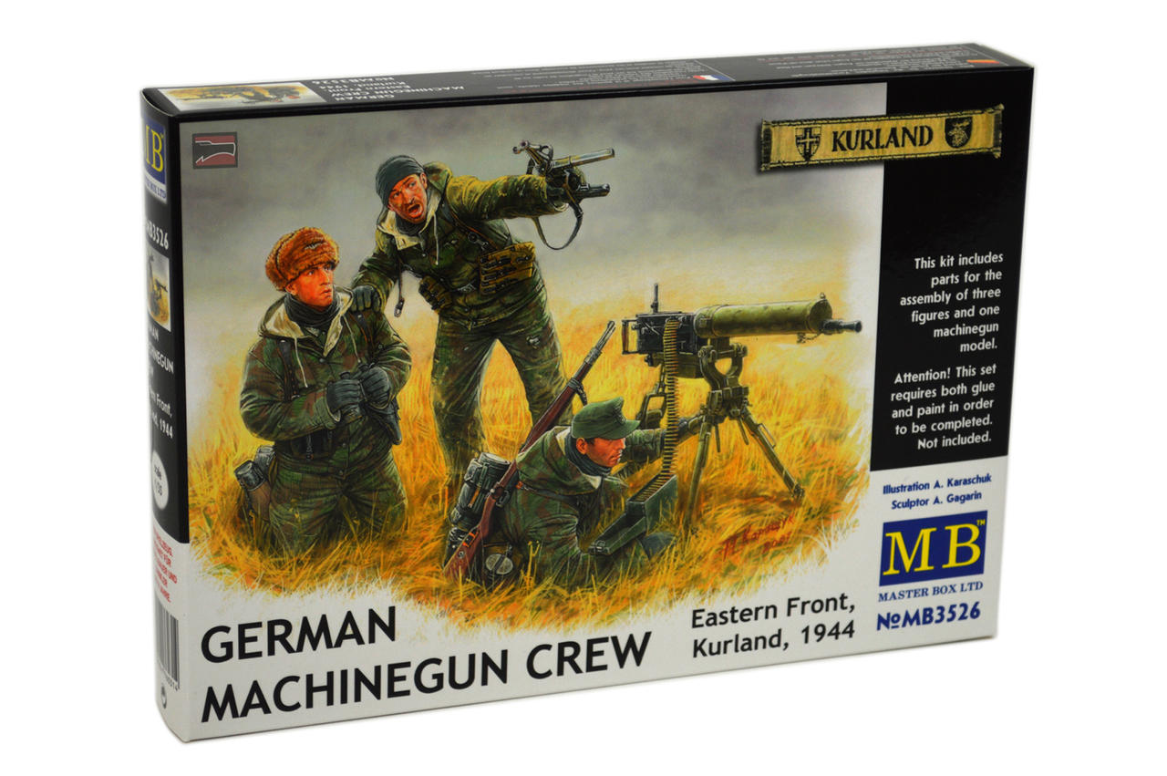 1/35 Master Box German Machine Gun Crew w/MG08 Gun Eastern