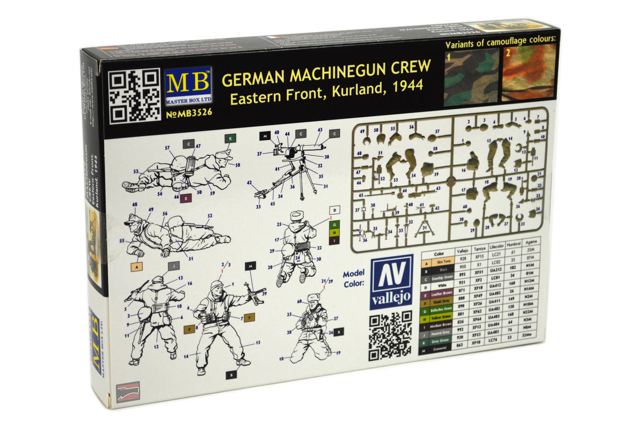 1/35 Master Box German Machine Gun Crew w/MG08 Gun Eastern Front