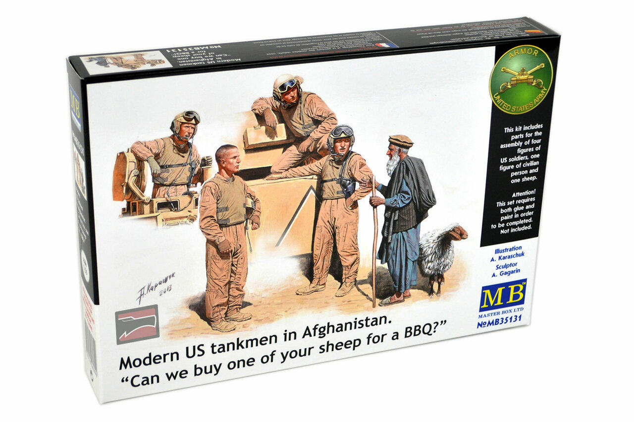 1/35 Master Box Modern US Tankmen Afghanistan Kit (5 w/Sheep