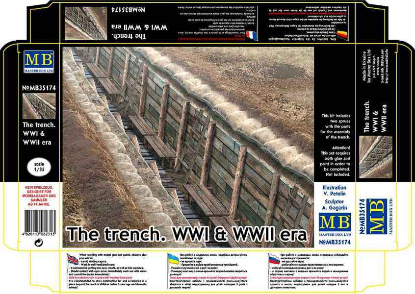 1/35 Master Box The Trench WWI & WWII Era Plastic Model Kit