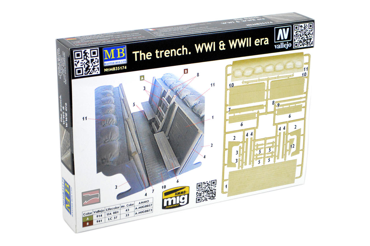 1/35 Master Box The Trench WWI & WWII Era Plastic Model Kit