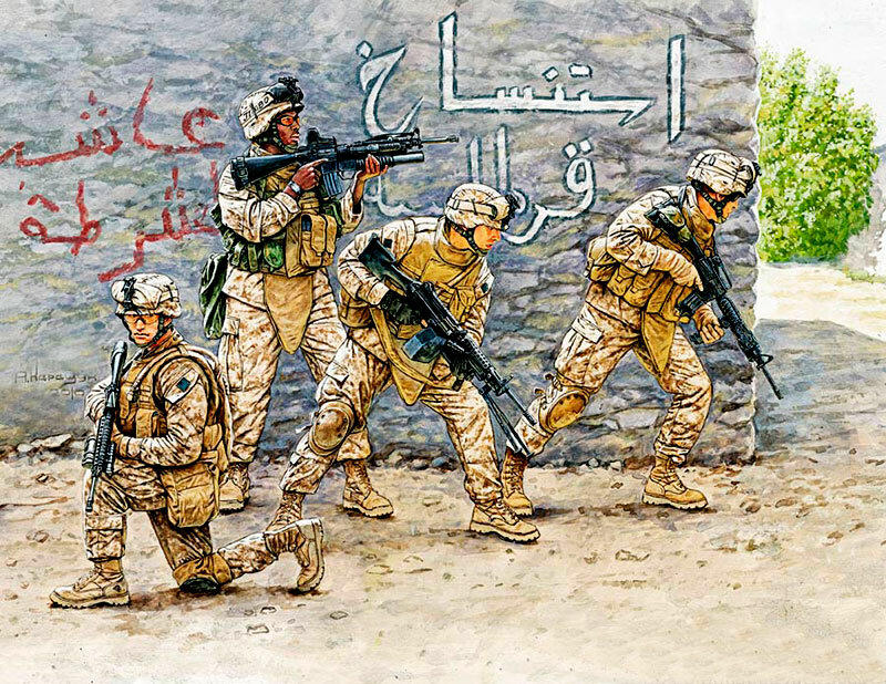 1/35 Master Box USMC Soldiers Iraq Set #1 (x4) - Squadron.com