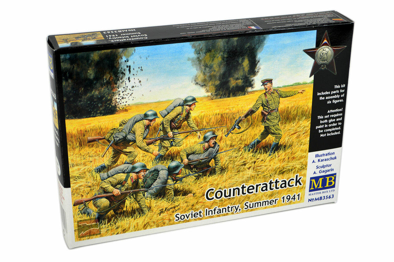 1/35 Master Box Counterattack Soviet Infantry Summer 1941 Kit (x6