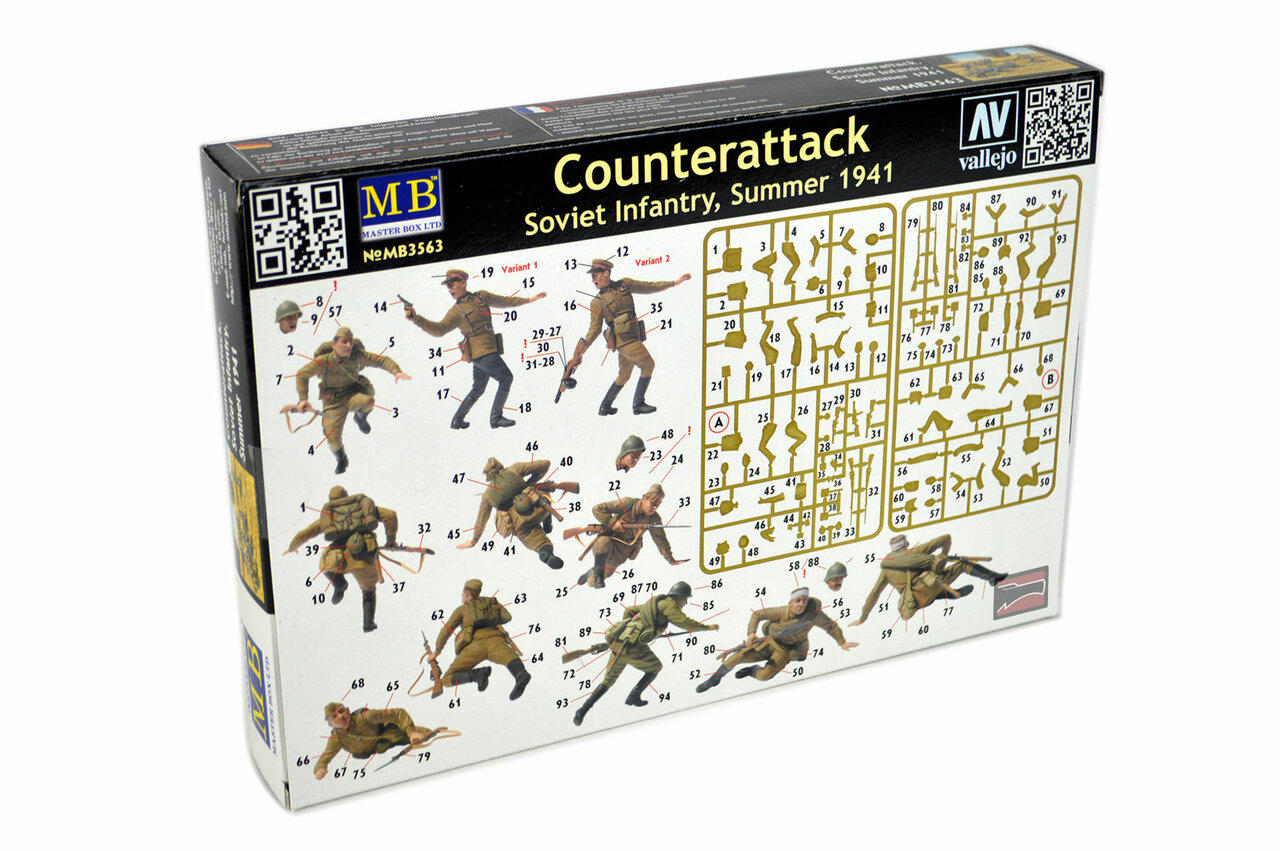 なっつん 1/35 Master Box Counterattack Soviet Infantry Summer 1941 Kit (x6