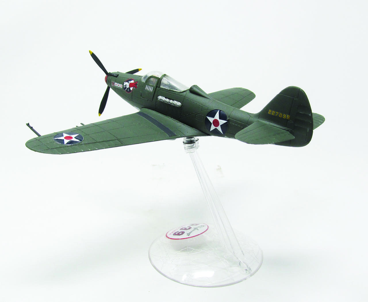 1/46 Atlantis P-39 Bell Airacobra WWII Fighter Plastic Model Kit